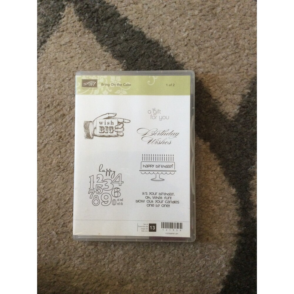 INVENTORY REDUCTION SALE. Stampin Up Bring On The Cake Stamp Set 1 only B49